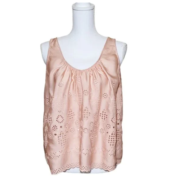 VANESSA VIRGINIA (Anthropologie) Boho Eyelet Top - Picture 2 of 9